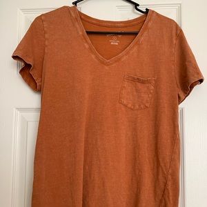 Burnt Orange V-Neck
